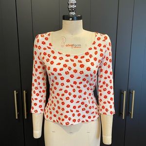 Versace Jeans Couture Floral Print Knit Top - L